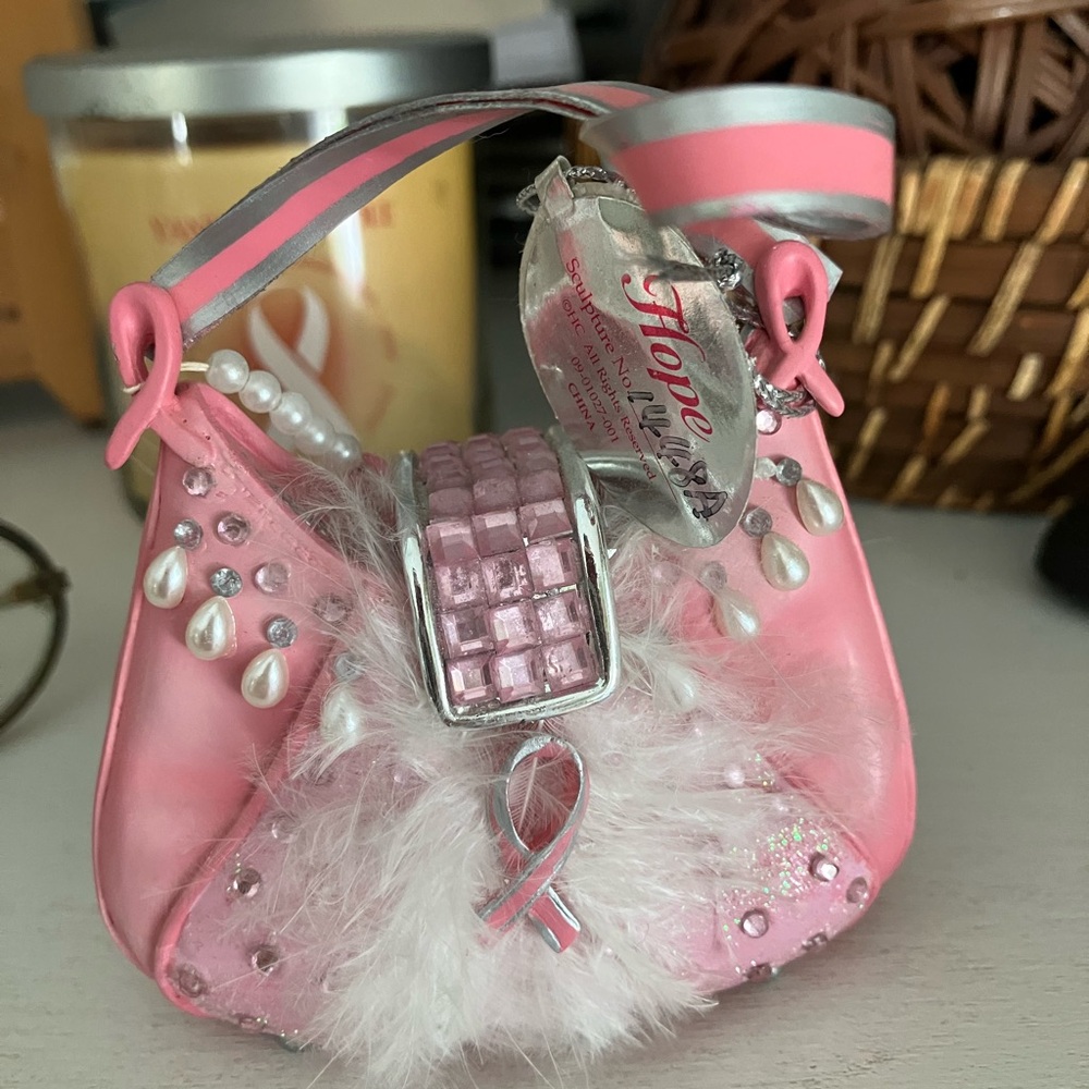 Pink ribbon purse
